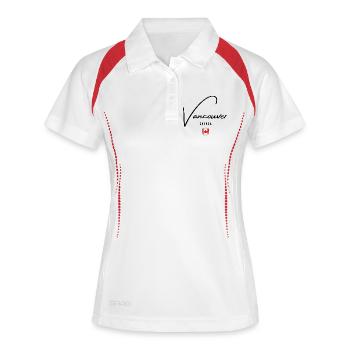 J’adore Vancouver, souvenir de Vancouver - Polo respirant Femme - blanc/marine - Devant
