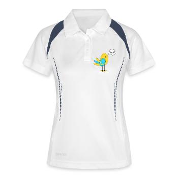 SUÉDOIS MERCI SUÈDE - Polo respirant Femme - blanc/marine - Devant