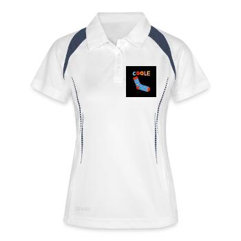 Cool sock socks and funny saying - Women's Polo breathable - white/navy - Front