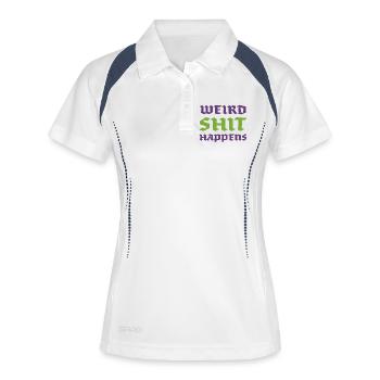 Des trucs bizarres se produisent - Polo respirant Femme - blanc/marine - Devant
