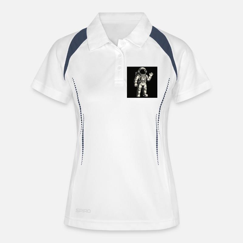Copain de l’espace - Polo respirant Femme - blanc/marine