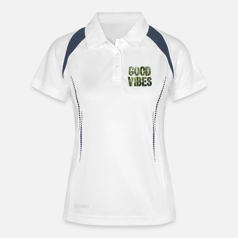 Gute Vibes - Women's Polo breathable - white/navy