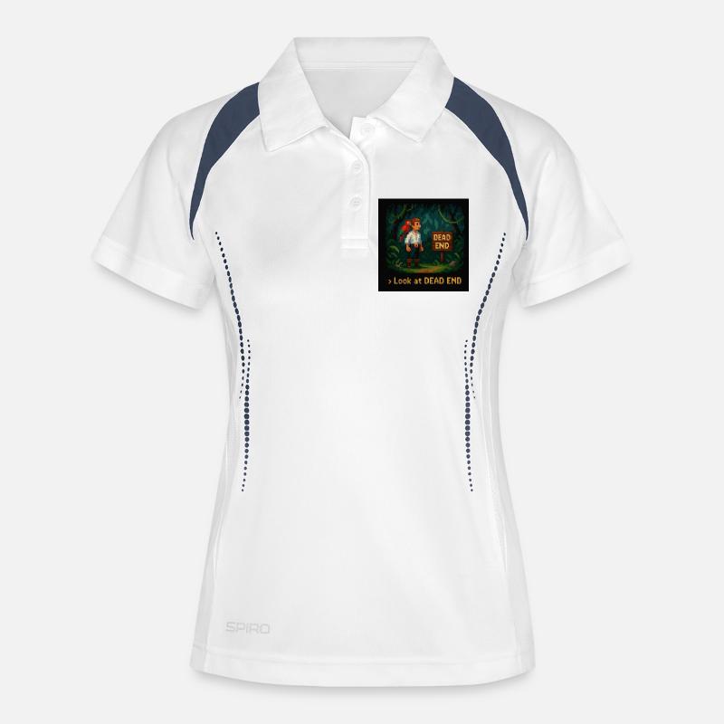 Look at Dead End - Women's Polo breathable - white/navy