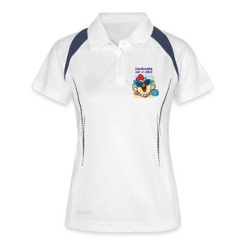 Chicken on the Beach – Mentally Checked Out - Women's Polo breathable - white/navy - Front