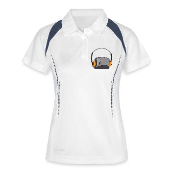 Cool Portable Cassette Audio Player - Women's Polo breathable - white/navy - Front