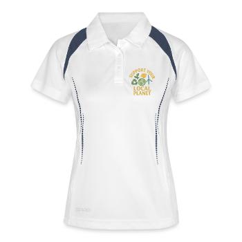 Support Your Local Planet - Women's Polo breathable - white/navy - Front