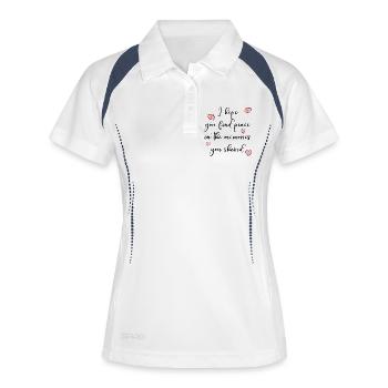 Trauer, Trauer - Frauen Polo atmungsaktiv - Weiß/Navy - Vorne