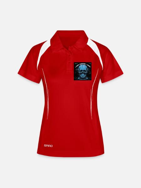 Cybernetic skeleton of reflection - Women's Polo breathable - white/navy