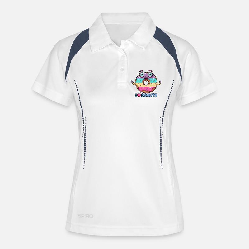 Crazy Donut - Women's Polo breathable - white/navy