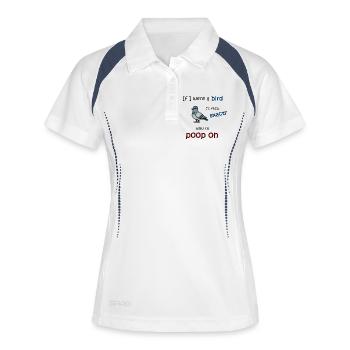 Bird mode on - Women's Polo breathable - white/navy - Front