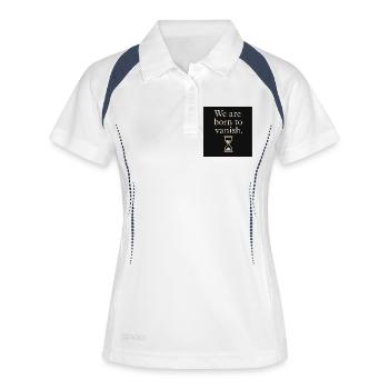 Transience Saying with Hourglass Design - Women's Polo breathable - white/navy - Front