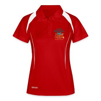 Pédagogue - Je peux l’expliquer. - Polo respirant Femme - blanc/marine - Devant
