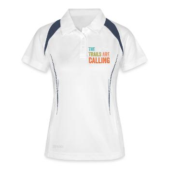 Les sentiers vous appellent - Polo respirant Femme - blanc/marine - Devant