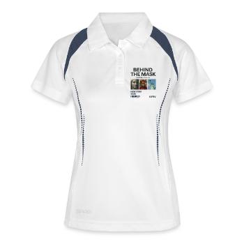 Derrière le masque : New York 2028 - Polo respirant Femme - blanc/marine - Devant