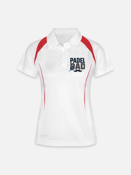 Padel Dad - Women's Polo breathable - white/navy