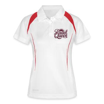 Reine du padel - Polo respirant Femme - blanc/marine - Devant