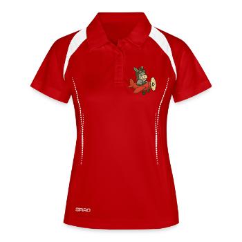Playful donkey in airplane design - Women's Polo breathable - white/navy - Front