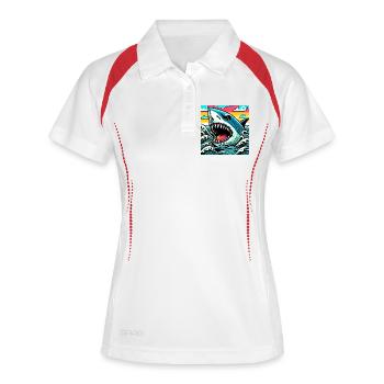 Shark - Women's Polo breathable - white/navy - Front