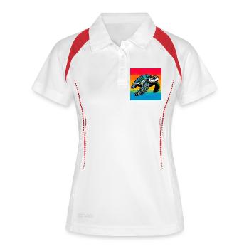 turtle - Women's Polo breathable - white/navy - Front