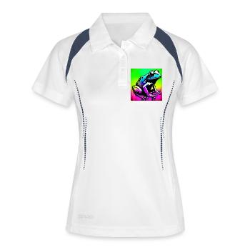 frog - Women's Polo breathable - white/navy - Front