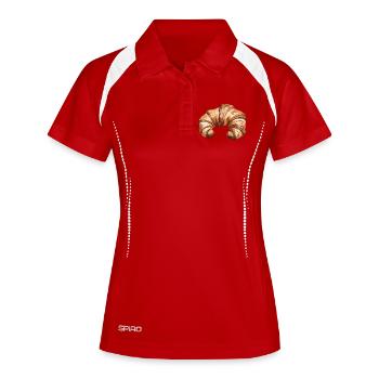 Croissant Simple Food Lover - Women's Polo breathable - white/navy - Front