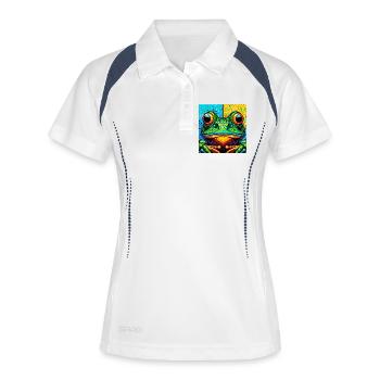 frog - Women's Polo breathable - white/navy - Front