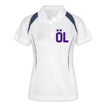Abstract Geometric Pattern Design - Women's Polo breathable - white/navy - Front