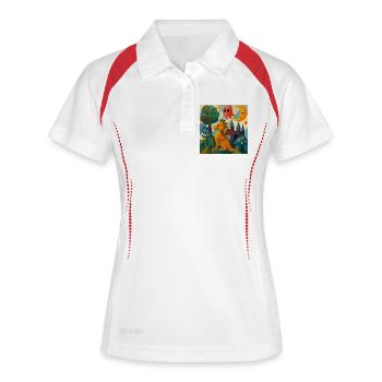Royaume fantaisiste des rêves - Polo respirant Femme - blanc/marine - Devant
