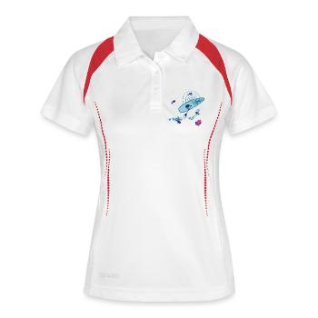 SUP - Frauen Polo atmungsaktiv - Weiß/Navy - Vorne