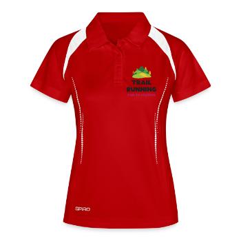 Trail Running - Courir pour explorer - Polo respirant Femme - blanc/marine - Devant
