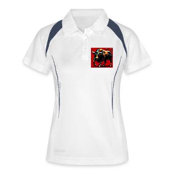 bull - Women's Polo breathable - white/navy - Front