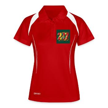 Festive Year Numbers in Bright Colours - Women's Polo breathable - white/navy - Front
