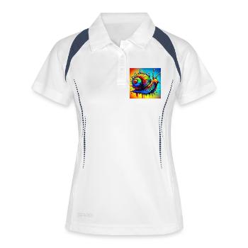 Snail - Women's Polo breathable - white/navy - Front