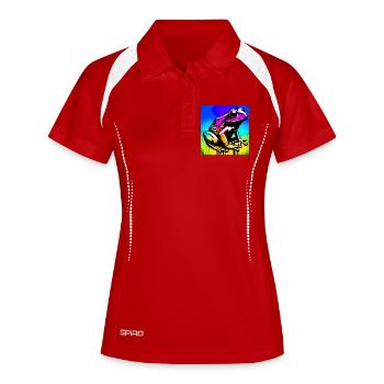 frog - Women's Polo breathable - white/navy - Front