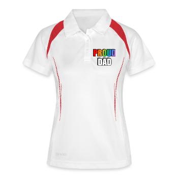 Rainbow Pride Dad Design - Women's Polo breathable - white/navy - Front