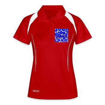 Water flower - Polo respirant Femme - blanc/marine - Devant