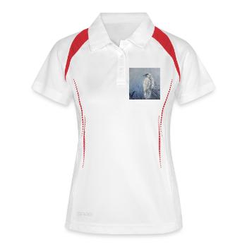 Canvas Painting of a Black-Feathered White Raven - Women's Polo breathable - white/navy - Front