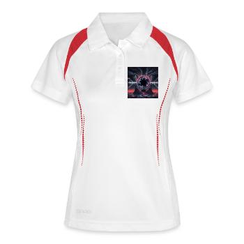 Cosmic Rift Dreamscape Design - Polo respirant Femme - blanc/marine - Devant
