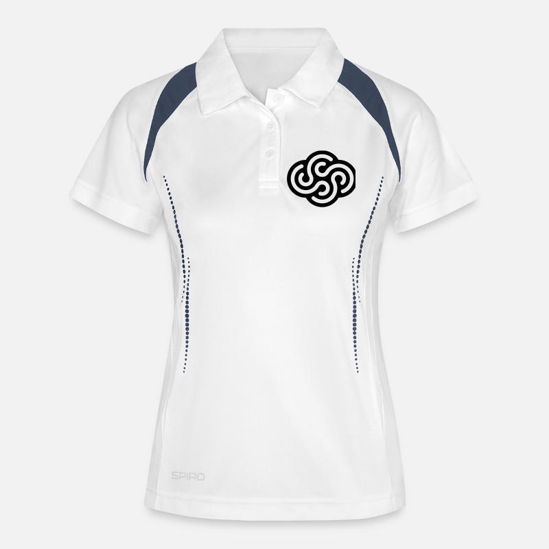 WHIRLS - Women's Polo breathable - white/navy