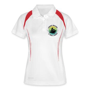 Ich Mache Wellen Und Schlechte Witze Jetski Humor - Frauen Polo atmungsaktiv - Weiß/Navy - Vorne