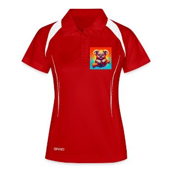 Koala - Frauen Polo atmungsaktiv - Weiß/Navy - Vorne