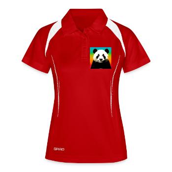 panda - Polo respirant Femme - blanc/marine - Devant