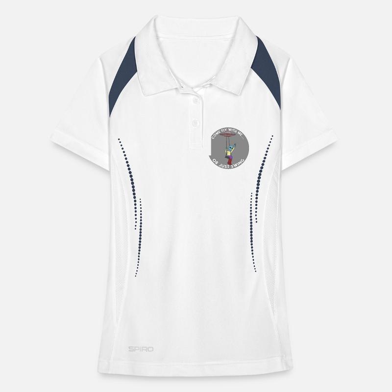 Komm, flieg mit mir oder schwing einfach Alien UFO Frauen Polo atmungsaktiv