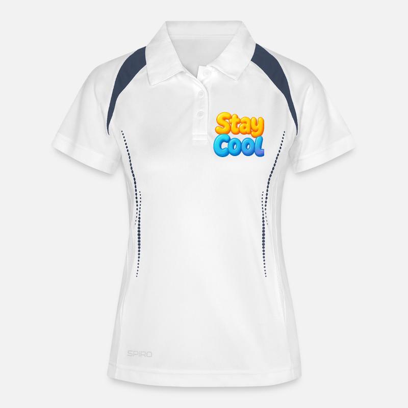 Colorful Clouds Saying Design - Women's Polo breathable - white/navy