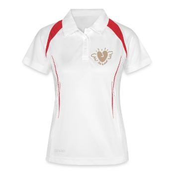 Positive Heart and Wings - Women's Polo breathable - white/navy - Front
