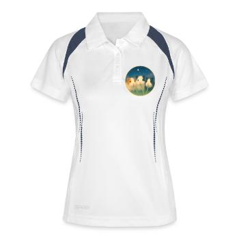 Amis pour la vie - Polo respirant Femme - blanc/marine - Devant