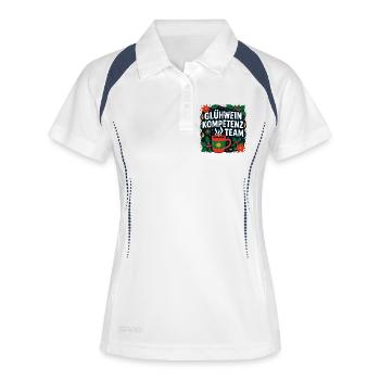 Équipe de vin chaud - Polo respirant Femme - blanc/marine - Devant