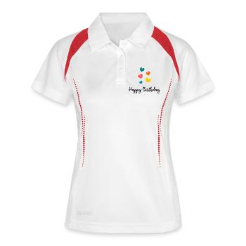 HEART. HAPPY BIRTHDAY. HAPPY BIRTHDAY - Women's Polo breathable - white/navy - Front
