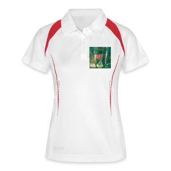 Abstract tropical plant art - Women's Polo breathable - white/navy - Front