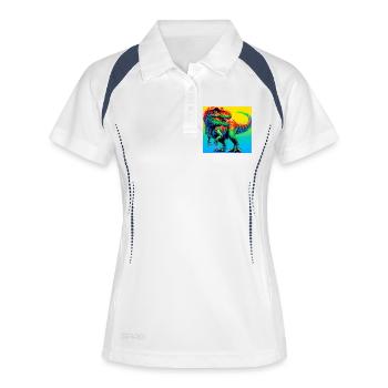 dinosaur - Women's Polo breathable - white/navy - Front